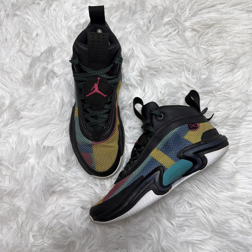 NIKE AIR JORDAN 36 XXXVI (GS) Basketball Shoes 7Y DA9054 063 Black Teal School